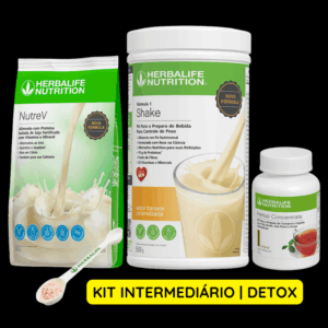 Kit Detox | Shake Banana Caramelizada 550g + Nutrev 672g + Herbal Concentrate 51g + Colher Medida