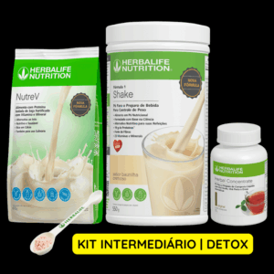 Kit Detox | Shake Baunilha 550g + Nutrev 672g + Herbal Concentrate 51g + Colher Medida