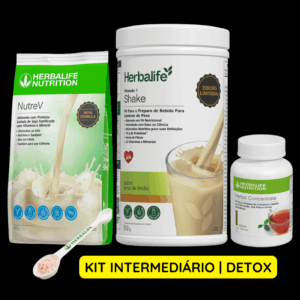 Kit Detox | Shake Torta de Limão 550g + Nutrev 672g + Herbal Concentrate 51g + Colher Medida