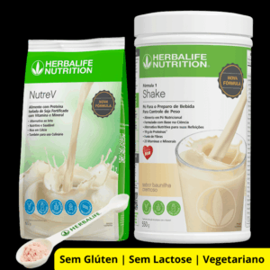 Kit Básico | Shake Baunilha 550g + Nutrev 672g + Colher Medida