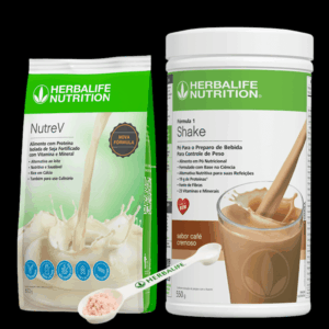Kit Básico | Shake Café Cremoso 550g + Nutrev 672g + Colher Medida