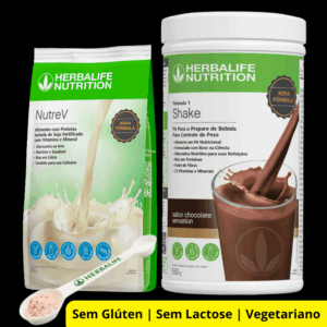 Kit Básico | Shake Chocolate 550g + Nutrev 672g + Colher Medida