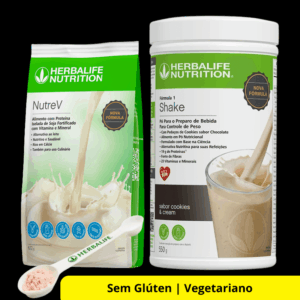 Kit Básico | Shake Cookies & Cream 550g + Nutrev 672g + Colher Medida